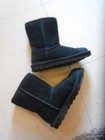GIRLS BEAR PAW BLACK "ELLE" SUEDE FURRY SLIP-ON BOOTS SIZE 1 — photo 9
