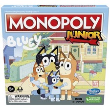 Hasbro Monopoly Junior Bluey Edition Board Game for Kids Ages 5+