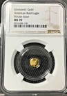 NGC 1/500th Gold American Bald Eagle Private Issue MS-70