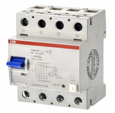 ABB F204 B+ 63/0,03 FI-Schutzschalter Fehlerstrom  2CSF204701R1630 PLUS Schalter