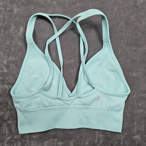 Lululemon Sports Bra Womens 0 Green Strappy Crossback Longline Yoga Athletic
