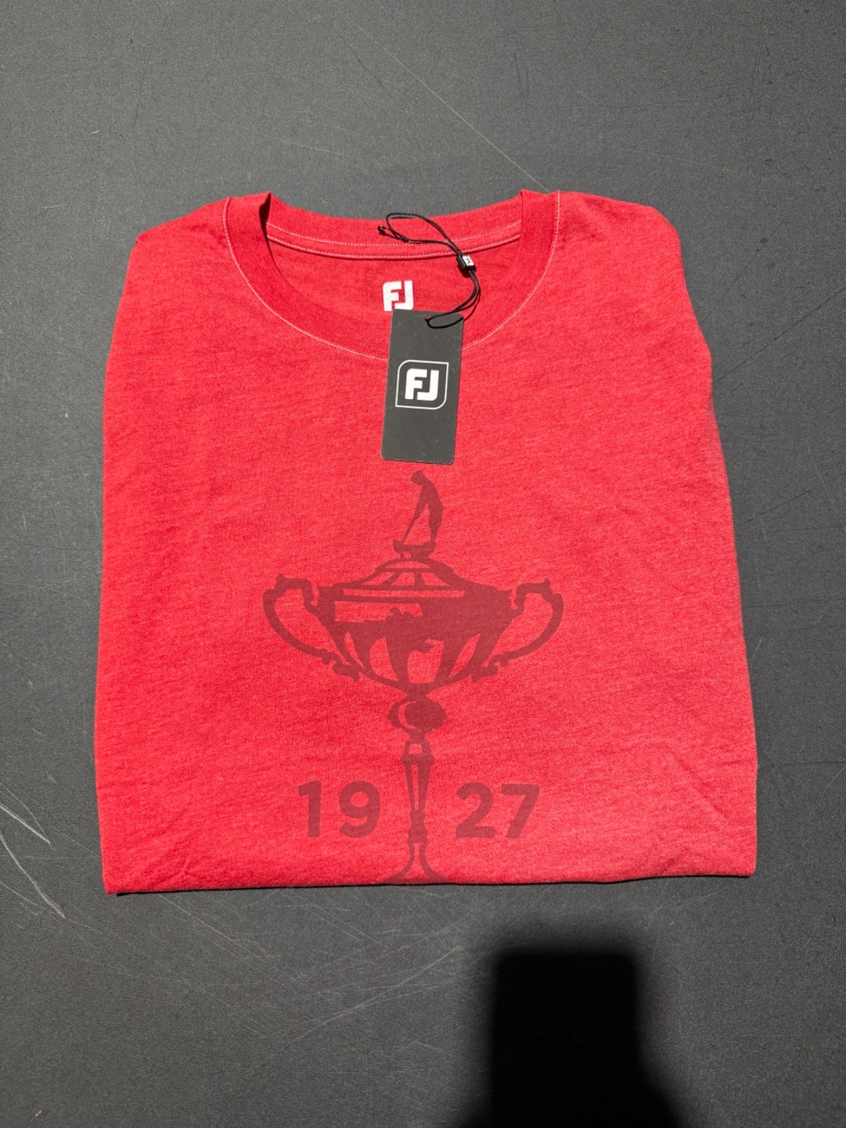 Nwt Men's Footjoy Rc25 Big Trophy T-Shirt, Size: S, Color: Red (M1.20)