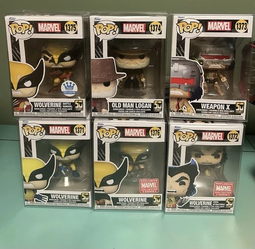 Marvel Wolverine 6 Funko Pops Lot