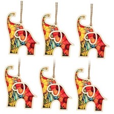 6 Pcs Friendship Elephant Ornament with Story Card, Elephant Gifts for Women