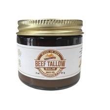 Bálsamo de sebo de carne alimentado con pasto 2 oz - Hidratante natural orgánico para la piel para rostro y bo