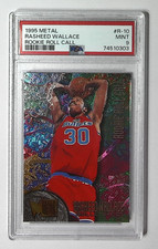 1995-96 Fleer Metal Rasheed Wallace #R-10 RC Rookie Roll Call PSA 9 LOW POP