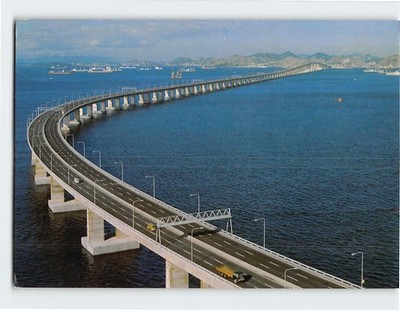 Postcard View of the President Costa e Silva Bridge Rio de Janeiro Brazil