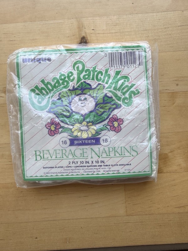 Cabbage Patch Kids Beverage Napkins 12/16 Count 2-Ply 10 x 10 in