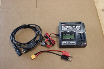Graupner Ultramat 14 Plus RC Battery Charger w/ Power Cable & XT60 Adapter