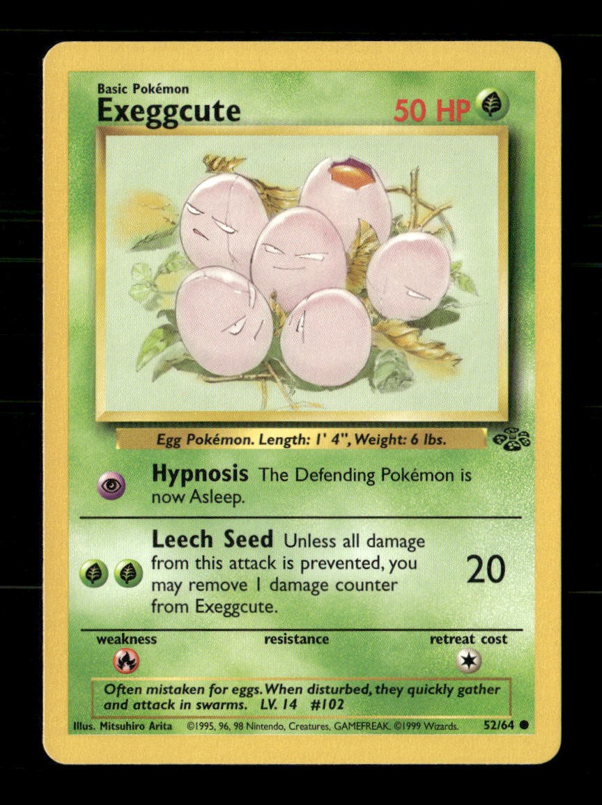Exeggcute 52/64 Jungle Unlimited MP Pokemon