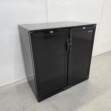 Bottle Fridge Double 2 Door Solid 208L Commercial Refrigeration Back Bar Chil...