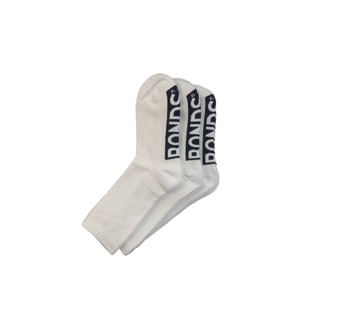 6 x Bonds Mens Logo Comfy Cushioned Crew White Socks - Picture 4 of 5
