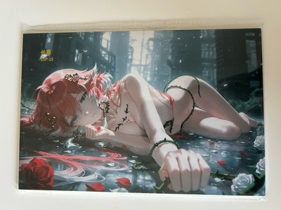 Changli Rose And Thorn Illustration Wuthering Waves A5 Board Goddess Story