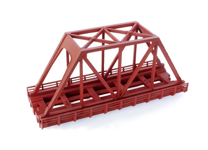 Rokuhan 7297088 - Z - Box Bridge Red, 110 Mm, Single Track - New