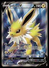 JOLTEON V 177/203 ULTRA RARE EVOLVING SKIES POKEMON HOLO NM