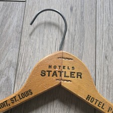 VINTAGE HOTELS STATLER Hotel Pennsylvania New York City Clothes Hanger Wooden