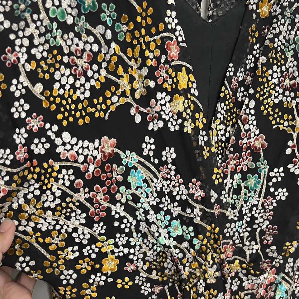 Maxi Vestido Mono Terciopelo Burnout Talla 12 Moulinette Soeurs Woodland Para Mujer Foto 3 de 4