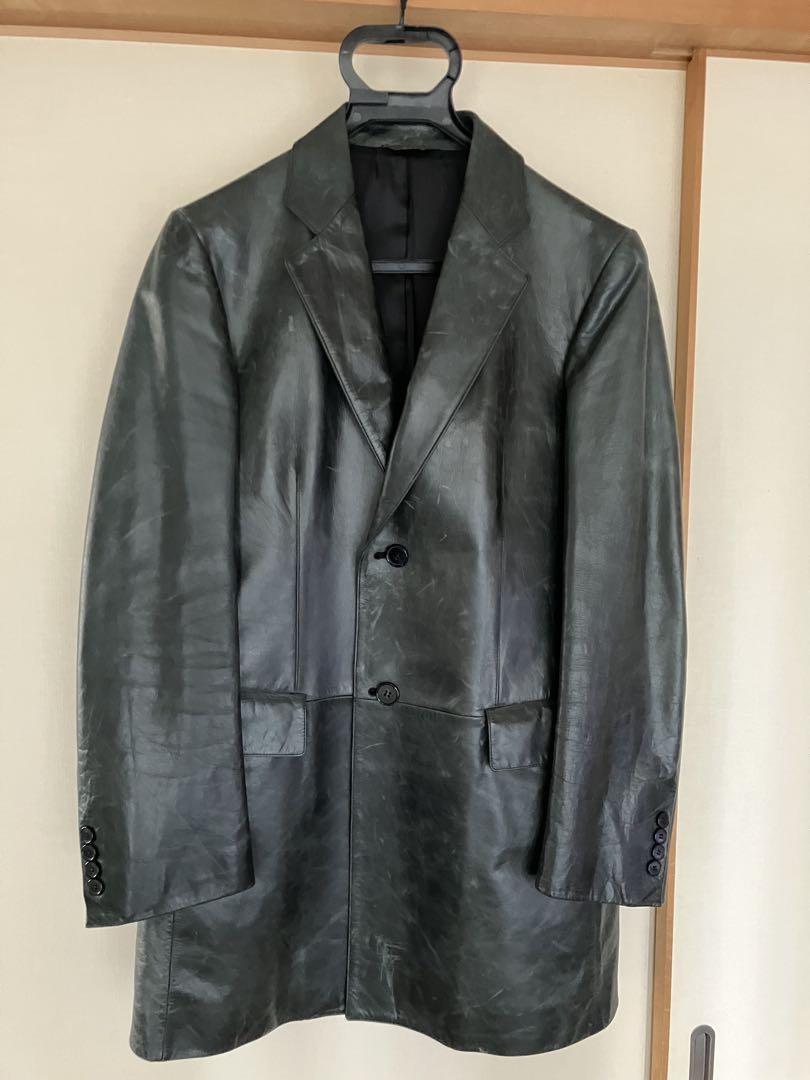 Yohji Yamamoto DURBAN A.A.R レザー 牛革　グレー美品 Yohji Yamamoto DURBAN A.A.R レザー 牛革 グレー美品