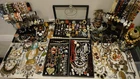 High End Antique Estate Costume Jewelry Lot Vintage Now Gold Plate Signed 351Pc