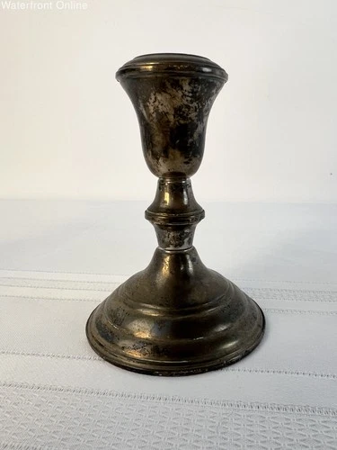 Vtg Reed & Barton Sterling Silver No. 27 Candlestick 4.25” Weighted Reinforced