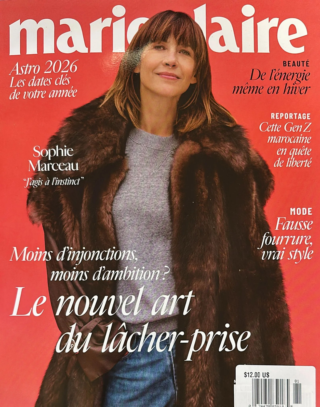 Marie Claire France Magazine February 2026 Free Shipping