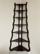 Antique Mahogany Hanging Corner Wall Shelf