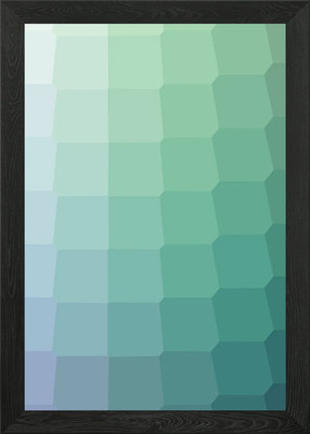 Low Poly Polygon Delaunay Gerahmtes Wandbild Poster Leinwanddruck Bild