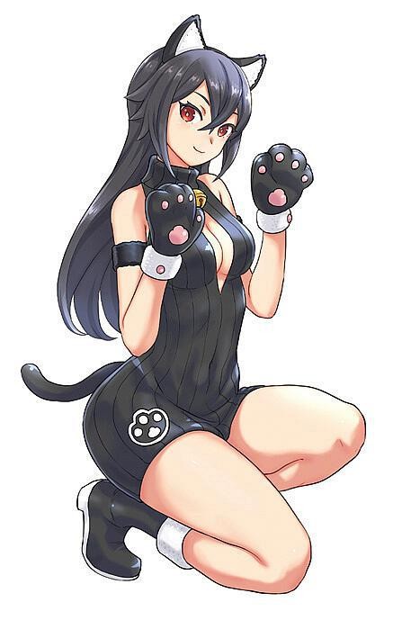 Hasegawa 52354 / SP554 1:12 Egg Girls Collection No. 37 Figure Kit, Black Cat