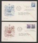 Canada 1956 Wildlife Issue set of 2 FDC generic coat of arms cachet