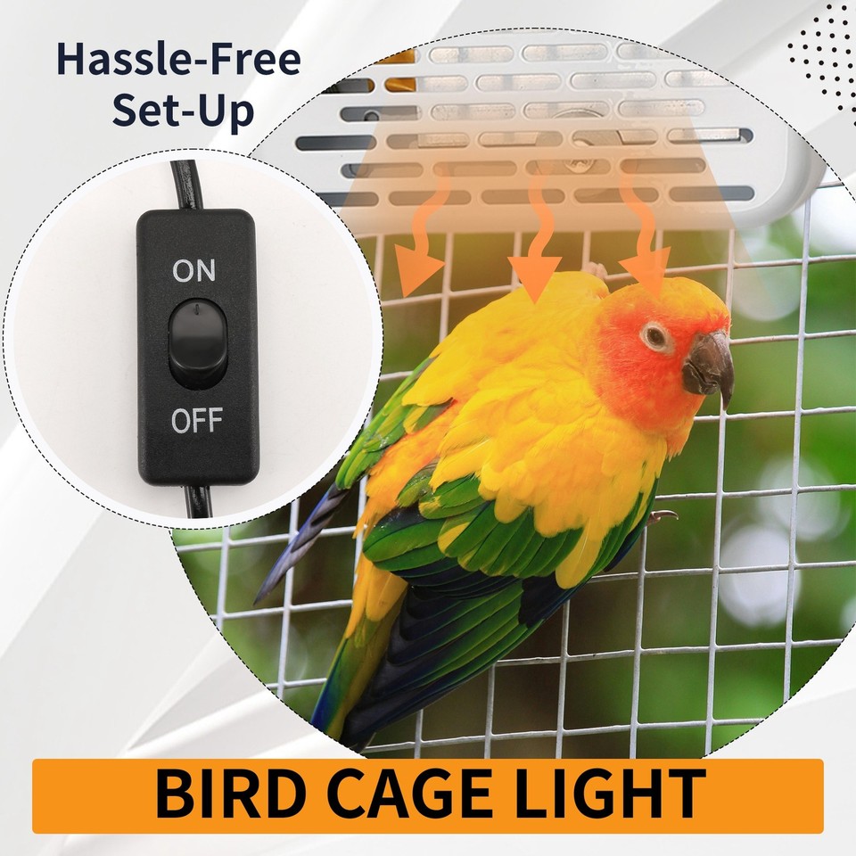 Bird Cage Heater Simulated Natural Environment Lighting Warming Heat ...