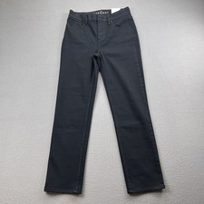 White House Black Market High  Rise Sculpt Straight Crop Jeans Black Size 2 NWT