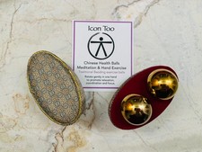 Icon Too Brass Baoding Chinese Health Balls Meditation Hand Exercise Set