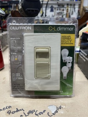 Lutron LED Dimmer DVWCL-153PH White, DIVA C L Single Pole Or 3 Way