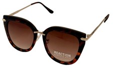 Kenneth Cole Reaction Cateye Plastic Sunglass Tortoise, Gradient Len KC1364. 52F