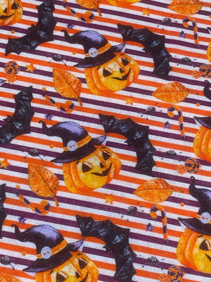 1/2 Yard JACK O LANTERNS 100% Cotton Fabric 18" X 44" NEW (7.5) Limited - Image 3 of 3