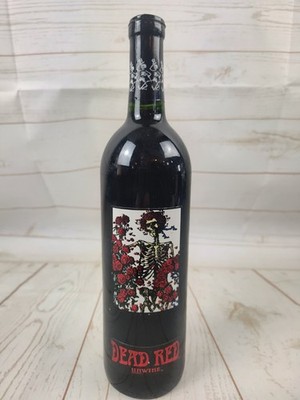 Dead Red Unwine Greatful Dead Skull And Roses Wine Bottle Unopened