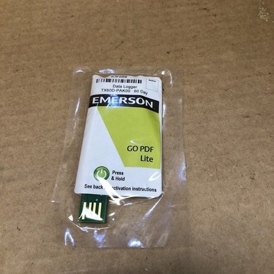 $ Emerson GO PDF Lite data logger TX600-PAK00 60 days