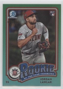 2024 Bowman Rookie of the Year Favorites Aqua Refractor /125 Jordan Lawlar RC