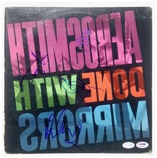 Aerosmith Signed X3 Autographed Done With Mirrors Record Album LP ACOA