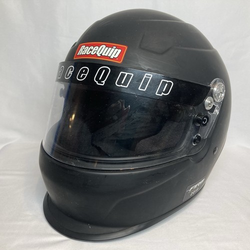 Size Large Racequip PRO15 Matte Black SA2015 Full Face Autoracing Moto Helmet