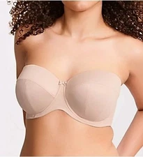 Sculptresse by Panache size 44D Dana Strapless Bra NWOT Nude