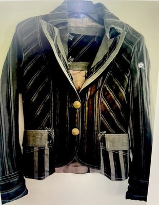 Rinascimento Linea Cose Cosi Women's Striped Button Collared Blazer L Italy