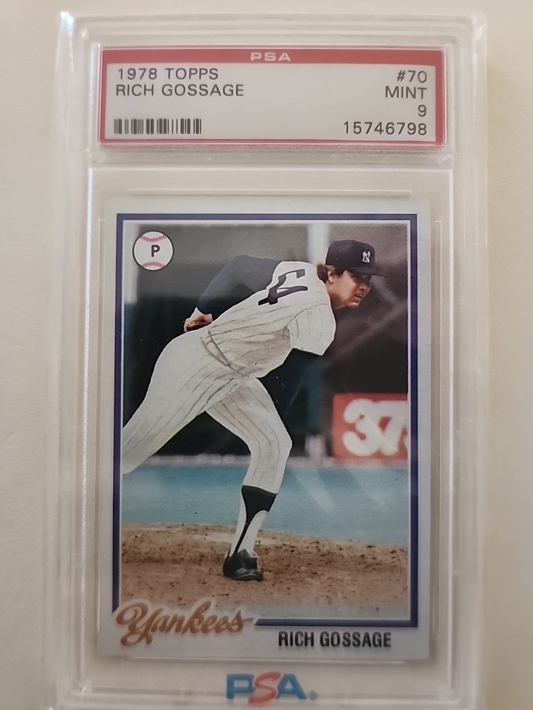 1978 Topps #70 Rich Gossage YANKEES PSA 9 MINT HOF POP 238