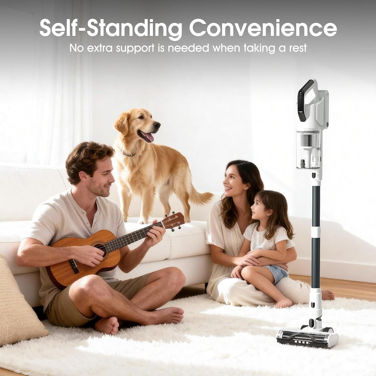 600W Cordless Vacuum Cleaner, 50Kpa Suction Power