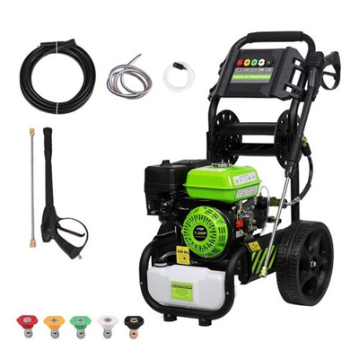 #ad 4.8kW Gas Pressure Washer 2600PSI w Hose Reel 5 Nozzles $528.25