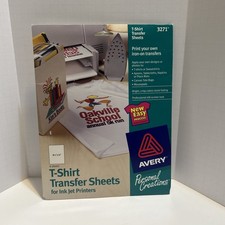 Avery T-Shirt Transfers for Inkjet Printers - 3271 - 6 sheets 8.5 IN. X 11 IN.