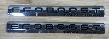 Ecoboost Twin Turbo Metal Emblem - Automotive Badge Nameplate Chrome - Set Of 2 Ecoboost Twin Turbo Metal Emblem - Automotive Badge Nameplate Chrome - Set Of 2