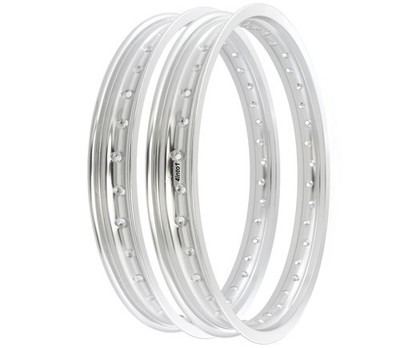 Rising Sun Silver Aluminum Rim Set Kawasaki H1 H2 KZ650 KZ750 KZ900 Z1 KZ1000