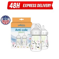 Dr. Brown's Anti-Colic Options Wide-Neck Baby Bottles 5 oz 2-Pack