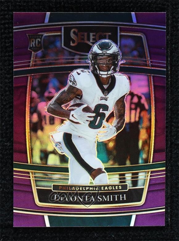 2021 Panini Select Concourse Purple Prizm 68/75 DeVonta Smith #49 0d44